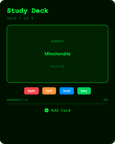 Flashcard rendered in hitSlop